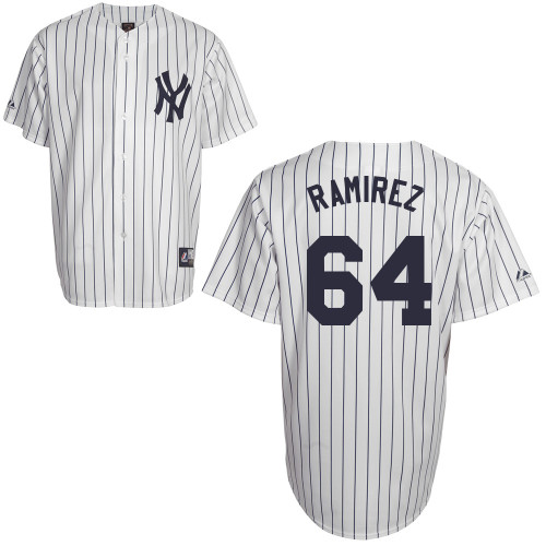 Jose Ramirez #64 Youth Baseball Jersey-New York Yankees Authentic Home White MLB Jersey